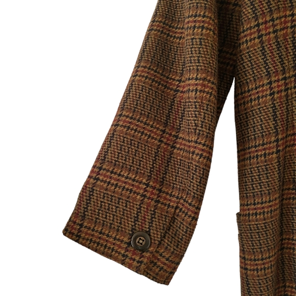 Vintage Para Double Breasted Wool Blend Plaid Blazer Size 10 - Picture 9 of 16